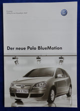 Lade das Bild in den Galerie-Viewer, VW Polo BlueMotion TDI MJ 2007 - Prospekt Brochure + Preisliste 06.2006
