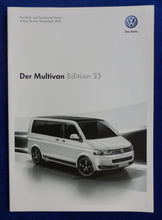 Lade das Bild in den Galerie-Viewer, VW Bus T5 Multivan Edition 25 MJ 2012 - Prospekt Brochure + Preisliste 06.2011