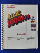 Lade das Bild in den Galerie-Viewer, ADAC 1000km FIA-Sport-Prototypen-WM 1988 - Pressemappe press-kit 09.1988