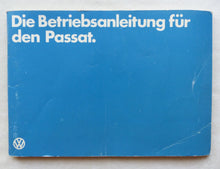 Lade das Bild in den Galerie-Viewer, VW Passat Typ B2 Vergaser Diesel - Betriebsanleitung Bedienung Handbuch 01.1981