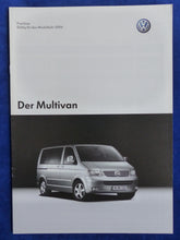 Lade das Bild in den Galerie-Viewer, VW Bus T5 Multivan Highline MJ 2006 - Prospekt Brochure + Preisliste 05.2005