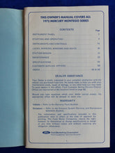 Lade das Bild in den Galerie-Viewer, Mercury 1972 Montego - US-Betriebsanleitung Owner's Manual 07.1971 USA