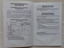 Lade das Bild in den Galerie-Viewer, Chevrolet 1989 Light Duty Truck - Maintenance Schedule Handbook 1988 USA