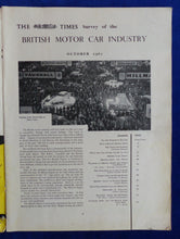Lade das Bild in den Galerie-Viewer, Times Survey British Motor Car Industry - UK-Magazin 10/1961 - Rover Austin Jag