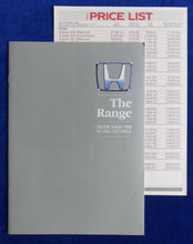 Lade das Bild in den Galerie-Viewer, Honda Range 1989 Civic Integra Legend CRX - UK-Prospekt + Preisliste 09.1988