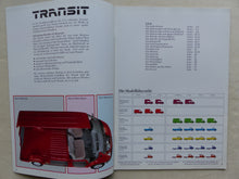 Lade das Bild in den Galerie-Viewer, Ford Transit Kastenwagen Pritsche MJ 1991 Prospekt + Daten + Preisliste 09.1990