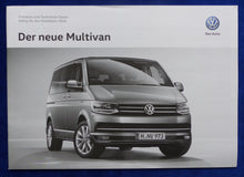 Lade das Bild in den Galerie-Viewer, VW Bus T6 Multivan MJ 2016 - Prospekt Brochure + Preisliste 06.2015