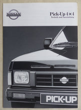 Lade das Bild in den Galerie-Viewer, Nissan Pick-Up 4x4 MJ 1991 - Prospekt Brochure + Daten & Ausstattungen 03.1991