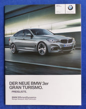 Lade das Bild in den Galerie-Viewer, BMW 3er GT Gran Turismo 335i MJ 2013 - Prospekt Brochure + Preisliste 03.2013