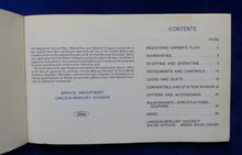 Lade das Bild in den Galerie-Viewer, Mercury 1967 Capri Cyclone Comet - Owner's Manual US-Betriebsanleitung 07.1966