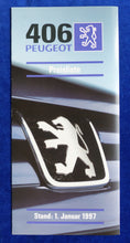 Lade das Bild in den Galerie-Viewer, Peugeot 406 Limousine MJ 1997 - Prospekt Brochure + Preisliste 01.1997
