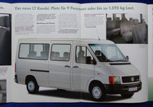 Lade das Bild in den Galerie-Viewer, VW LT Kombi TDI MJ 1997 - Prospekt Brochure + Daten & Ausstattungen 09.1996