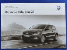 Lade das Bild in den Galerie-Viewer, VW Polo BlueGT MJ 2015 - Prospekt Brochure + Preisliste 07.2014