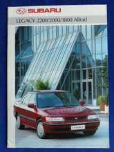 Lade das Bild in den Galerie-Viewer, Subaru Legacy Limo Kombi 2200 1800 Allrad MJ 1993 - Prospekt Brochure 10.1992