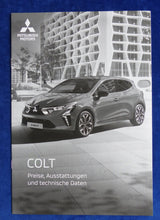 Lade das Bild in den Galerie-Viewer, Mitsubishi Colt Intro Edition MJ 2024 - Prospekt Brochure + Preisliste 01.2024