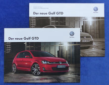 Lade das Bild in den Galerie-Viewer, VW Golf GTD 184 PS TDI MJ 2014 - Prospekt Brochure + Preisliste 06.2013