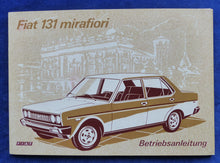 Lade das Bild in den Galerie-Viewer, Fiat 131 mirafiori 1975 - Betriebsanleitung Elektrik-Schaltplan Handbuch 12.1974