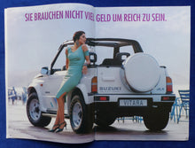 Lade das Bild in den Galerie-Viewer, Suzuki Vitara Limousine Cabrio MJ 1994 - Prospekt Brochure + Preisliste 07.1993
