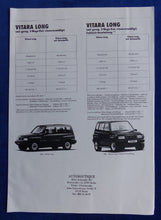 Lade das Bild in den Galerie-Viewer, Suzuki Vitara Limousine Cabrio MJ 1994 - Prospekt Brochure + Preisliste 07.1993