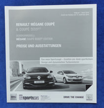 Lade das Bild in den Galerie-Viewer, Renault Megane Coupe R.S. MJ 2015 - Prospekt Brochure + Preisliste 01.2015