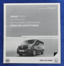 Lade das Bild in den Galerie-Viewer, Renault Trafic Kastenwagen MJ 2015 - Prospekt Brochure + Preisliste 06.2014