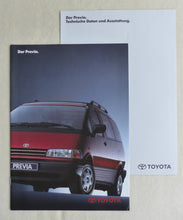 Lade das Bild in den Galerie-Viewer, Toyota Previa MJ 1992 - Prospekt Brochure + Daten & Ausstattungen 03.1992