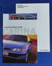 Lade das Bild in den Galerie-Viewer, Toyota Carina MJ 1996 - Prospekt Brochure + Daten & Ausstattungen 02.1996