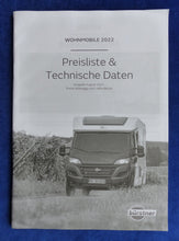 Lade das Bild in den Galerie-Viewer, Bürstner Wohnmobile 2022 Nexxo Travel Delfin - Prospekt + Preisliste 08.2021