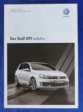 Lade das Bild in den Galerie-Viewer, VW Golf GTI Adidas Edition MJ 2011 - Prospekt Brochure + Preisliste 05.2010