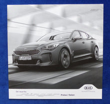 Lade das Bild in den Galerie-Viewer, Kia Stinger GT MJ 2018 - Prospekt Brochure + Preisliste 12.2017