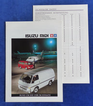 Lade das Bild in den Galerie-Viewer, Isuzu Midi Kastenwagen Kombi Bus MJ 1989 - Prospekt Brochure + Daten 07.1988