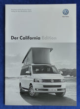 Lade das Bild in den Galerie-Viewer, VW Bus T5 California Edition MJ 2014 - Prospekt Brochure + Preisliste 05.2013