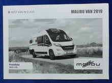 Lade das Bild in den Galerie-Viewer, Malibu Van 540 600 Campingbus MJ 2019 - Prospekt Brochure + Preisliste 07.2018
