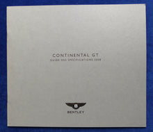Lade das Bild in den Galerie-Viewer, Bentley '08 Continental GT - Hardcover Prospekt + Daten + Farben 2007 Frankreich