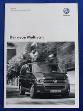 Lade das Bild in den Galerie-Viewer, VW Bus T5 Multivan Highline MJ 2010 - Prospekt Brochure + Preisliste 01.2010