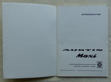 Lade das Bild in den Galerie-Viewer, Austin Maxi British Leyland MJ 1970 - Betriebsanleitung Handbuch 07.1969