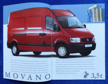 Lade das Bild in den Galerie-Viewer, Opel Movano Kombi & Kastenwagen MJ 1999 - Prospekt Brochure + Preisliste 12.1998