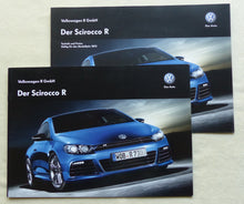 Lade das Bild in den Galerie-Viewer, VW Scirocco R 265 PS MJ 2012 - Prospekt Brochure + Preisliste 07.2011