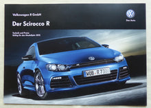 Lade das Bild in den Galerie-Viewer, VW Scirocco R 265 PS MJ 2012 - Prospekt Brochure + Preisliste 07.2011