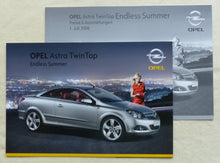 Lade das Bild in den Galerie-Viewer, Opel Astra TwinTop Endless Summer 2009 - Prospekt Brochure + Preisliste 07.2008