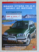 Lade das Bild in den Galerie-Viewer, Suzuki Grand Vitara Spirit of Motion Sondermodell MJ 2001 - Prospekt 04.2000