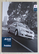 Lade das Bild in den Galerie-Viewer, Suzuki SX4 Limousine MJ 2008 - Prospekt Brochure + Preisliste 01.2008
