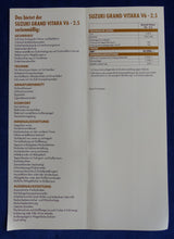 Lade das Bild in den Galerie-Viewer, Suzuki Grand Vitara V6 MJ 1999 - Prospekt Brochure + Preisliste 04.1998