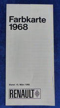 Lade das Bild in den Galerie-Viewer, Renault Farbkarte 1968 4 8 10 16 Dauphine Gordini - Prospekt Brochure 03.1968