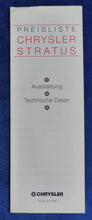 Lade das Bild in den Galerie-Viewer, Chrysler Stratus MJ 1996 - Prospekt Brochure + Preisliste 04.1995