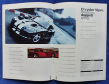 Lade das Bild in den Galerie-Viewer, Chrysler & Jeep Modellprogramm Viper - Prospekt Brochure + Preisliste 04.1997