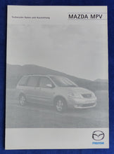 Lade das Bild in den Galerie-Viewer, Mazda MPV MJ 2000 - Prospekt Brochure + Farben + Daten 11.1999