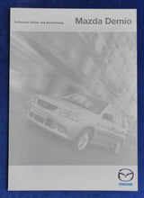 Lade das Bild in den Galerie-Viewer, Mazda Demio MJ 2001 - Prospekt Brochure + Farben + Daten 02.2001