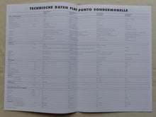 Lade das Bild in den Galerie-Viewer, Fiat Punto Sole Sondermodell MJ 1999 - Prospekt Brochure + Daten 02.1999