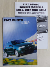 Lade das Bild in den Galerie-Viewer, Fiat Punto Stile Sondermodell MJ 1999 - Prospekt Brochure + Daten 03.1999